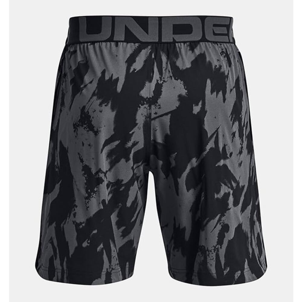 NWT Under Armour UA Elevated Woven Printed Men's Shorts in Pewter/Black size XL